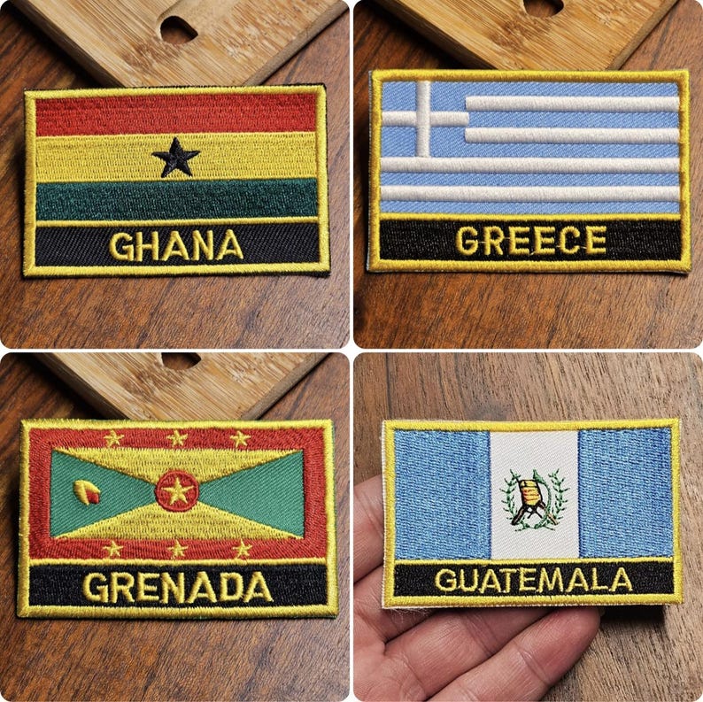 Flags of All Countries 207 Countries to Iron on Iron-on Patch Patches ...