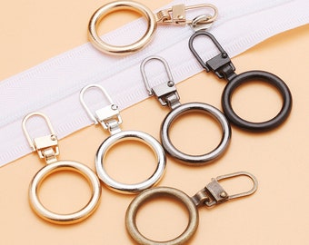 24 Reißverschluss-Anhänger Metall - Abnehmbare Zipper Für Kleidung, Rucksäcke & Taschen, 4 Farben