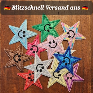 Iron-on patches Iron-on patches Child face patches Star fabric iron-on patches