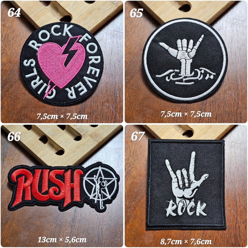 Iron-on patches iron-on patches rock patches various models fabric iron-on patches rock metal bands image 8