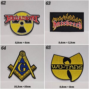 Flicken zum Aufbügeln Bügelflicken Aufbügler Rock Patches Verschidene Modell Stoff Aufbügelflicken rock metal bands Bild 5