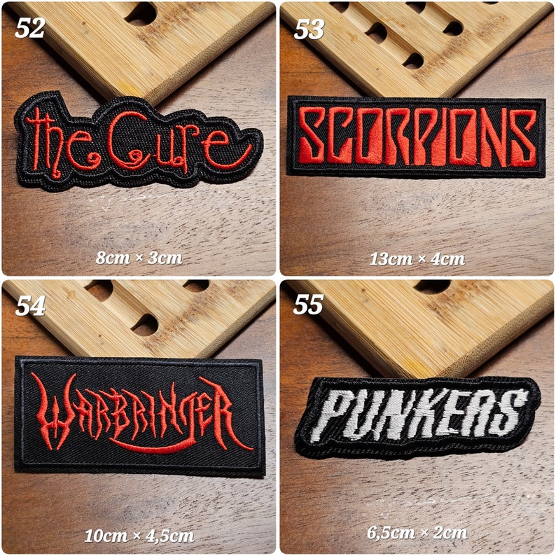 Iron-on patches iron-on patches rock patches various models fabric iron-on patches rock metal bands image 5