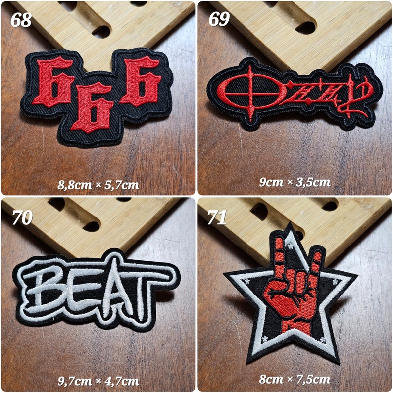 Iron-on patches iron-on patches rock patches various models fabric iron-on patches rock metal bands image 9