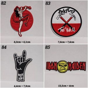 Flicken zum Aufbügeln Bügelflicken Aufbügler Rock Patches Verschidene Modell Stoff Aufbügelflicken rock metal bands Bild 10