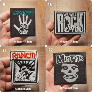 Iron-on patches iron-on patches rock patches various models fabric iron-on patches rock metal bands image 4