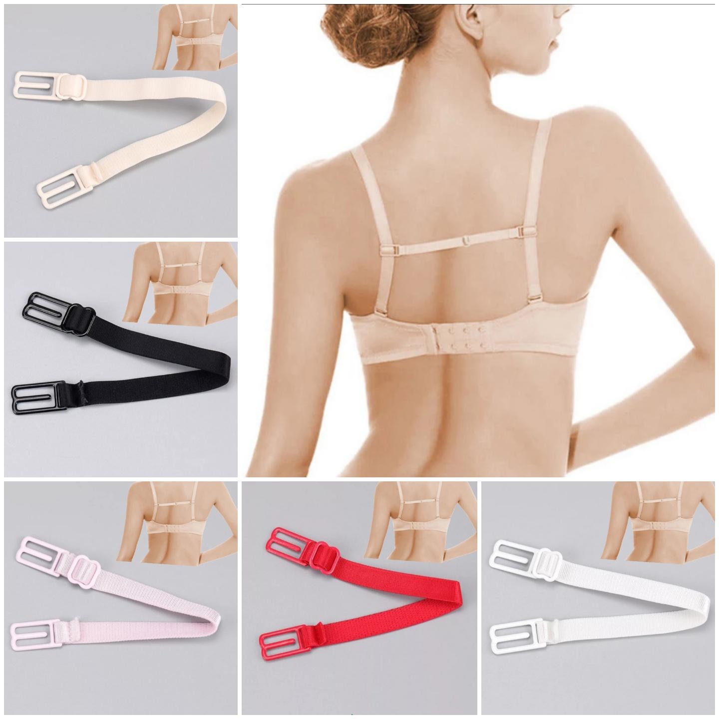 SUMAJU 15 Pieces Bra Strap Clips Set, 6 Pieces Non-Slip Bra Straps Elastic Adjustable  Bra Shoulder Straps Holders and 9 Pieces Bra Clips, 3 Colors : :  Clothing, Shoes & Accessories