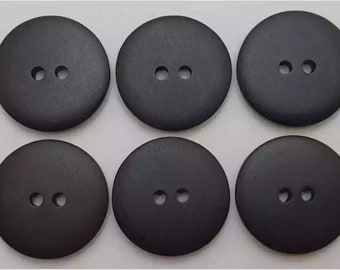 6 pieces button buttons 20 mm,15 mm 1.5 cm, 2 cm plastic color black matt high quality MADE IN GERMANY