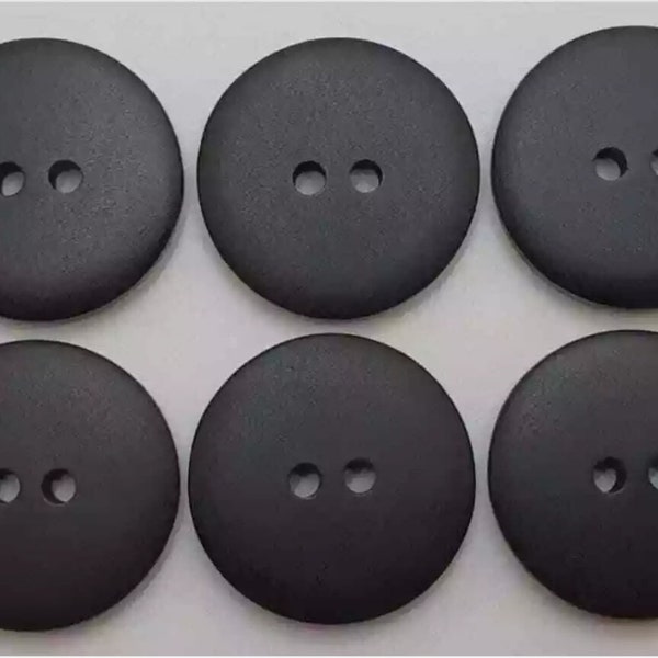6 pièces bouton boutons 20 mm,15 mm 1,5 cm, 2 cm plastique couleur noir mat haute qualité MADE IN GERMANY