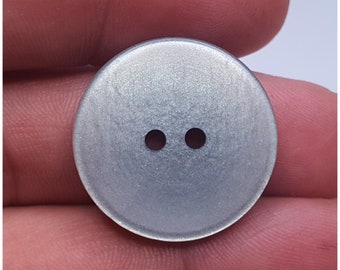 6 pieces button buttons 23 mm, 2.3 cm plastic mother-of-pearl buttons color gray dark gray silver high quality MADE IN GERMANY