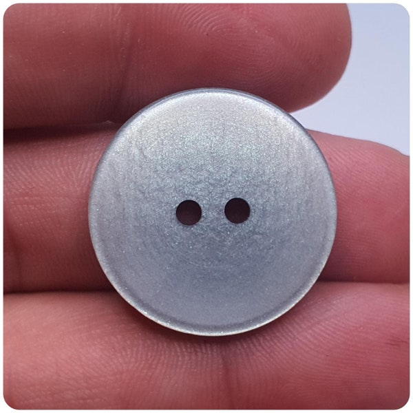 6 pièces bouton boutons 23 mm, 2,3 cm plastique nacre boutons couleur gris gris foncé argent haute qualité MADE IN GERMANY