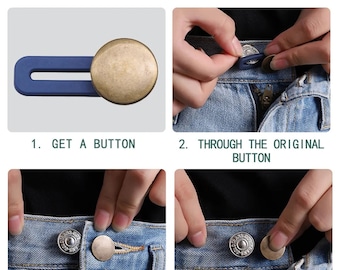 5 Pezzi Prolunga per Pantaloni Gravidanza, Estensore Elastico Neri per Jeans, Tenditore in Vita per Pantalone, Espansore per Pantaloni Elastici Regolabili, per Jeans, Abito