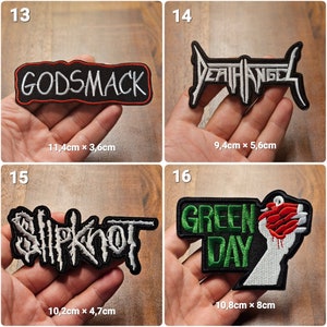 Flicken zum Aufbügeln Bügelflicken Aufbügler Rock Patches Verschidene Modell Stoff Aufbügelflicken rock metal bands Bild 5