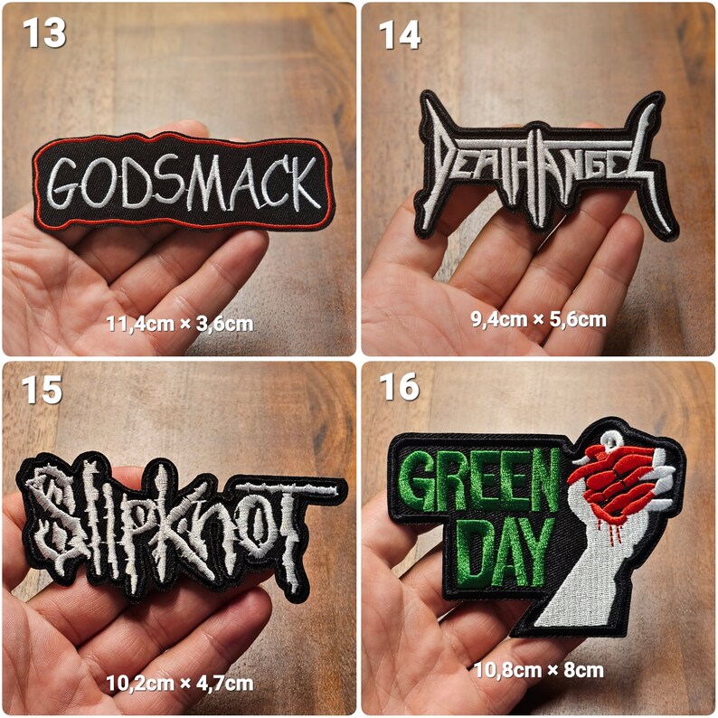 Iron-on patches iron-on patches rock patches various models fabric iron-on patches rock metal bands image 5