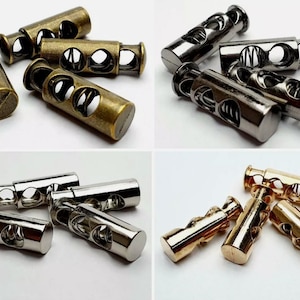 Cord Stopper 2 Hole Metal Cord 4 mm Cord Stopper Shoelaces High Quality Various Color
