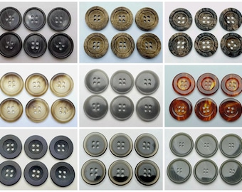 6pcs Button Buttons 20mm 2cm Plastic Different Colors High Quality MADE IN GERMANY