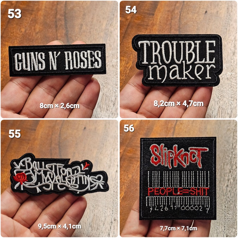 Iron-on patches iron-on patches rock patches various models fabric iron-on patches rock metal bands image 6