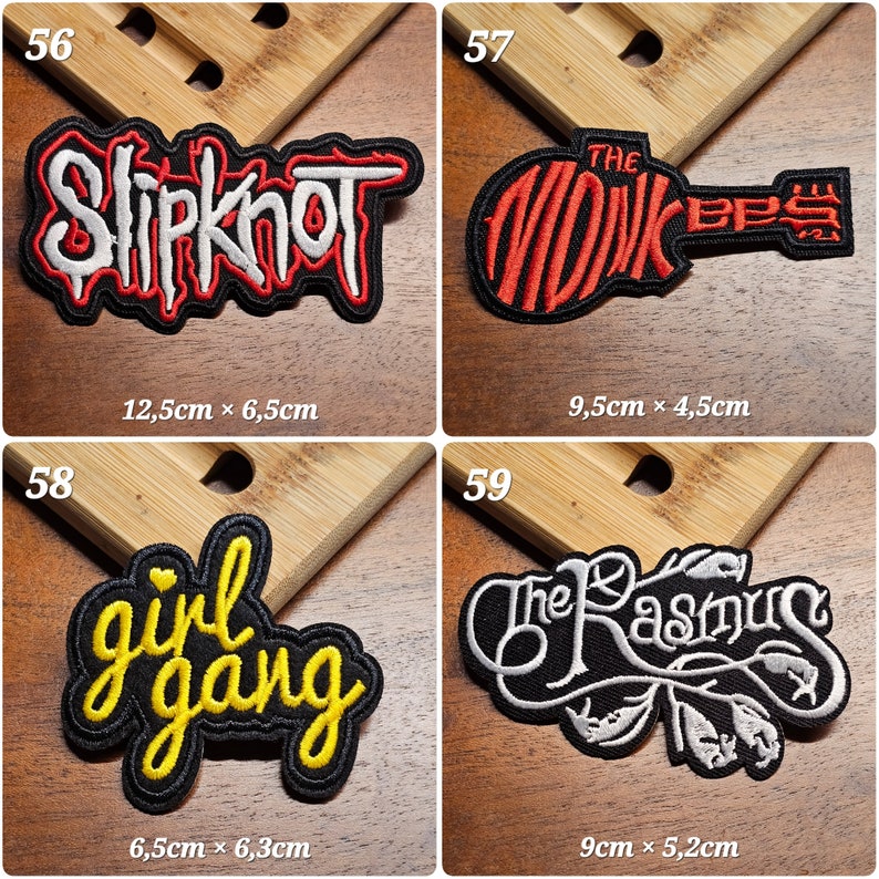 Iron-on patches iron-on patches rock patches various models fabric iron-on patches rock metal bands image 6