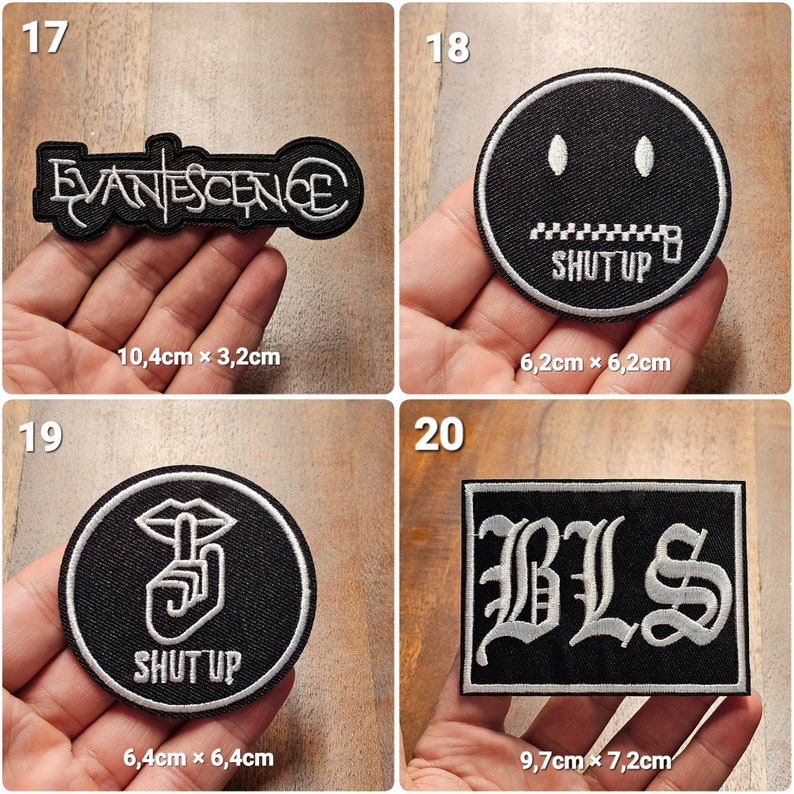 Iron-on patches iron-on patches rock patches various models fabric iron-on patches rock metal bands image 6