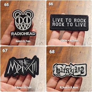 Iron-on patches iron-on patches rock patches various models fabric iron-on patches rock metal bands image 9