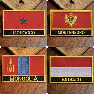 Flags of All Countries 207 Countries to Iron on Iron-on Patch Patches ...