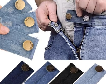 1-2 piezas Extensor de pantalones vaqueros Extensor de cintura con botón para jeans de embarazo Extensor de falda Alta calidad Hecho en Alemania
