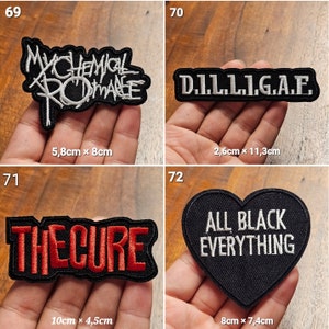 Iron-on patches iron-on patches rock patches various models fabric iron-on patches rock metal bands image 10