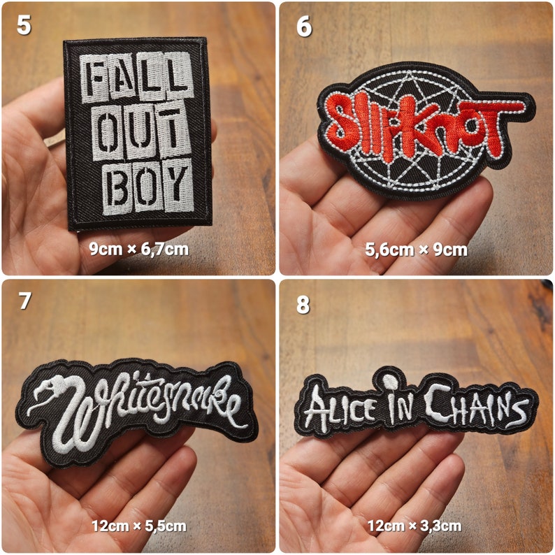 Iron-on patches iron-on patches rock patches various models fabric iron-on patches rock metal bands image 3