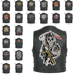 Patches for patching on, iron-on patch, biker motorcycle custom cowl back vest