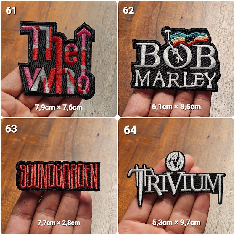 Iron-on patches iron-on patches rock patches various models fabric iron-on patches rock metal bands image 8