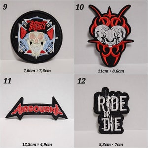 Iron-on patches iron-on patches rock patches various models fabric iron-on patches rock metal bands image 4