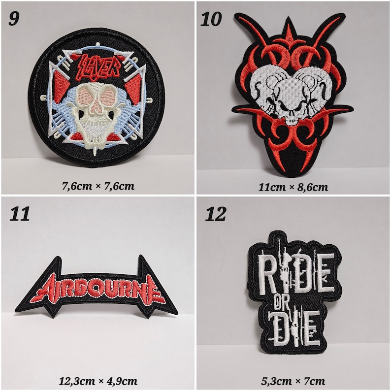 Iron-on patches iron-on patches rock patches various models fabric iron-on patches rock metal bands image 4