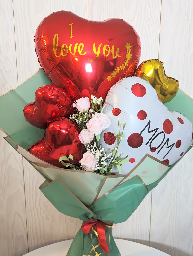 Mother's Day Flower Balloon Bouquet Etsy