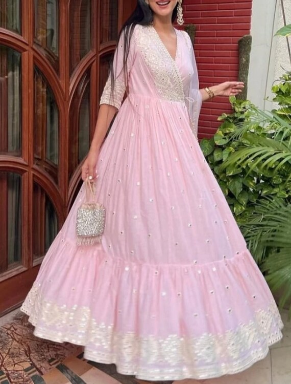 Anarkali dress with dupatta Clearance