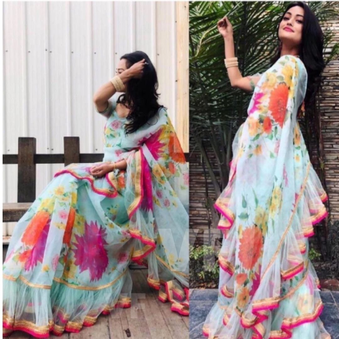 western frill saree