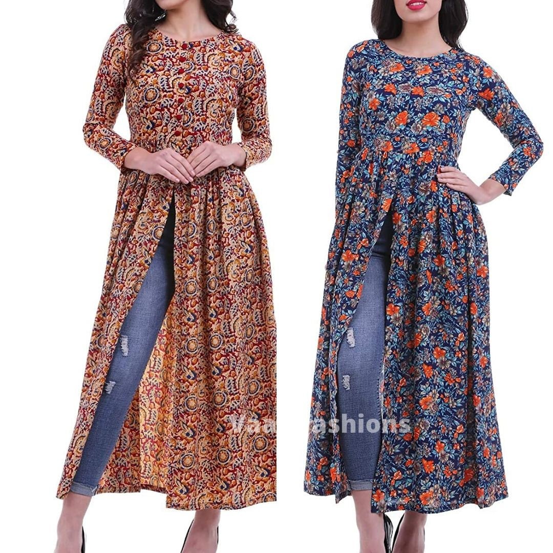White Front Open Kurti Pachouli Jaipur #29 White Front Open Kurti Pachouli Jaipur