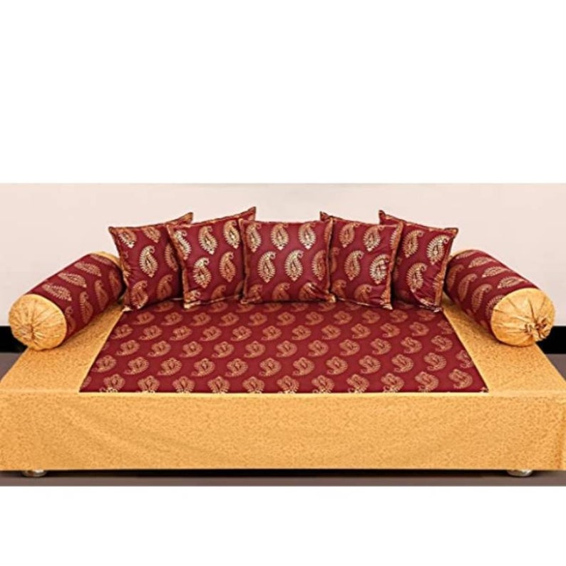 Indian Rajasthani Jaipuri Diwan Sets One Bed Sheet 2 Bolster Etsy