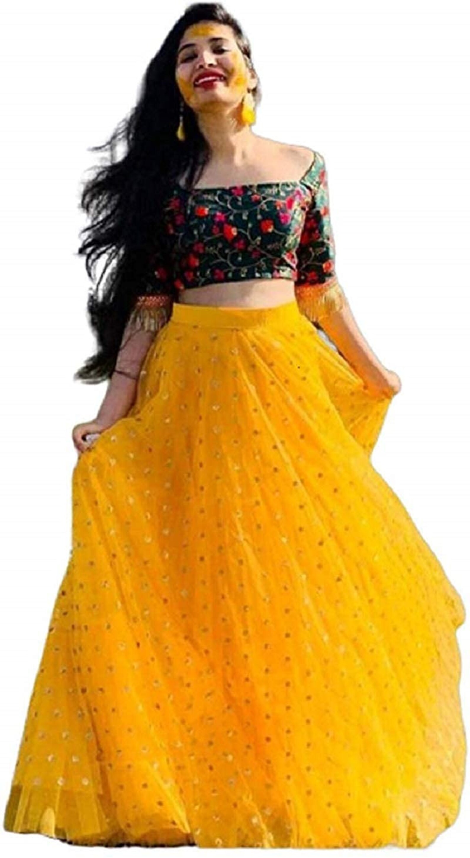tissue lehenga
