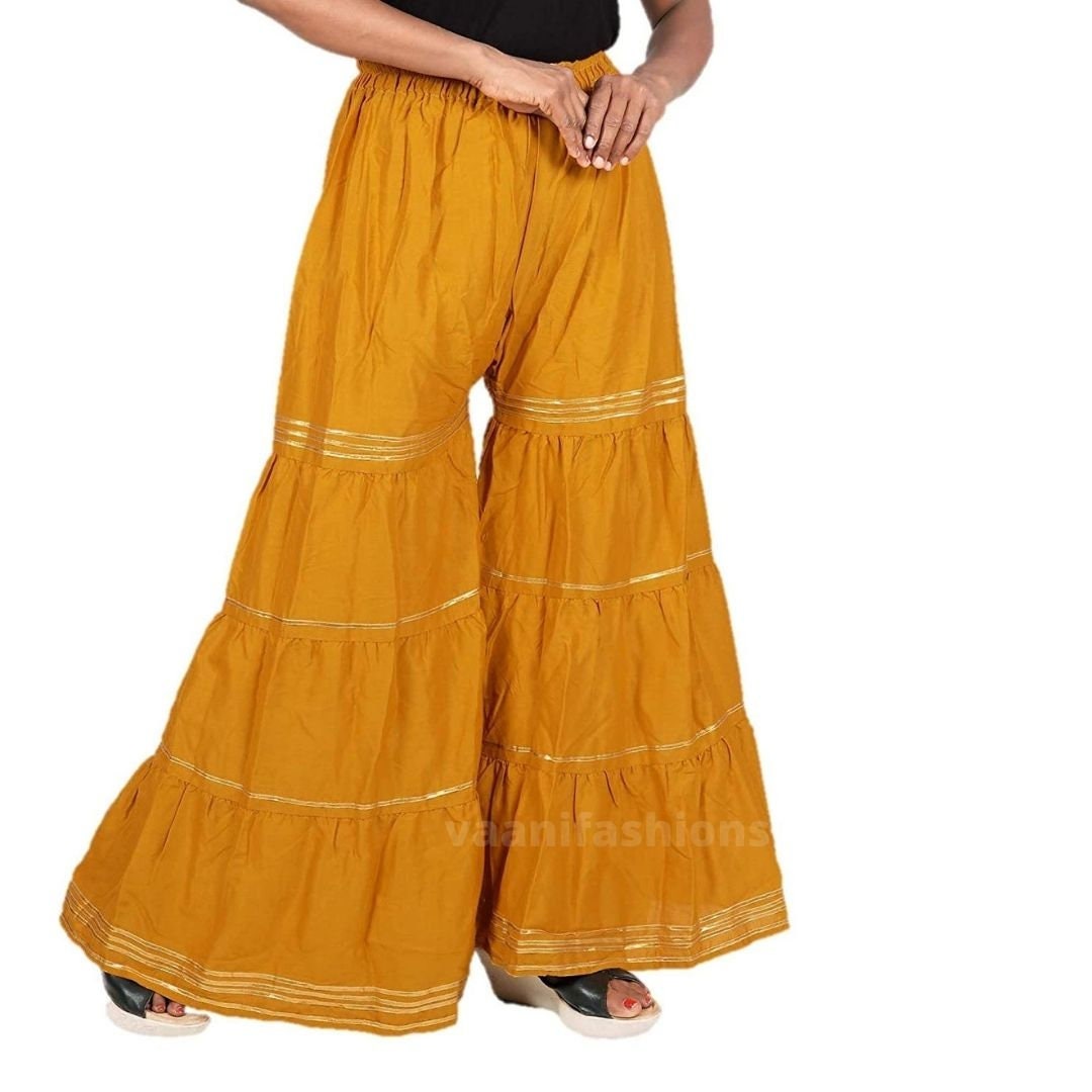 Black sequin work ready to wear Sharara Pants – Indi Ethnics