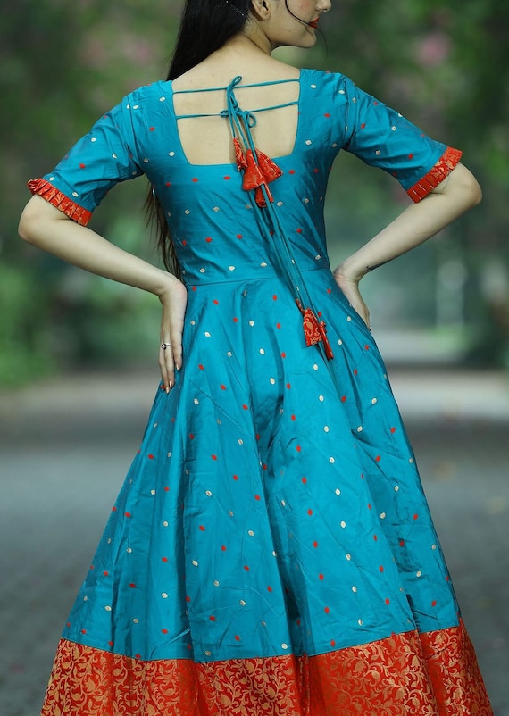 Shop Online Silk Designer Gown In Pink : 274434 -