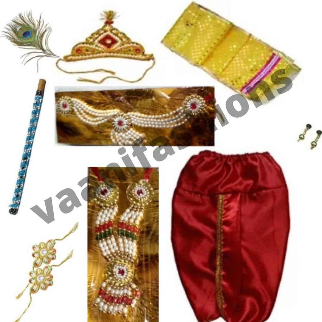 Kids Dress, Indian Kids Festive Dress, Krishna Dhoti Dupatta Set Trad…