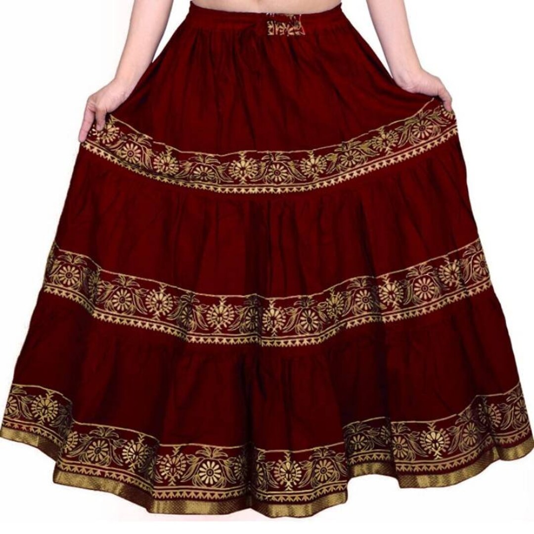Rajasthani Jaipuri Skirt Women's Cotton Multi Color Wrap Etsy