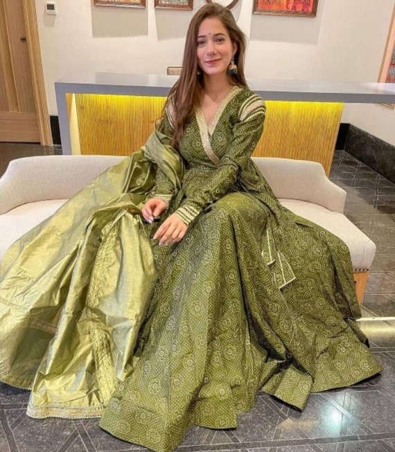 New Designer Butter Silk Anarkali Gowns Anarkali Suits | Etsy