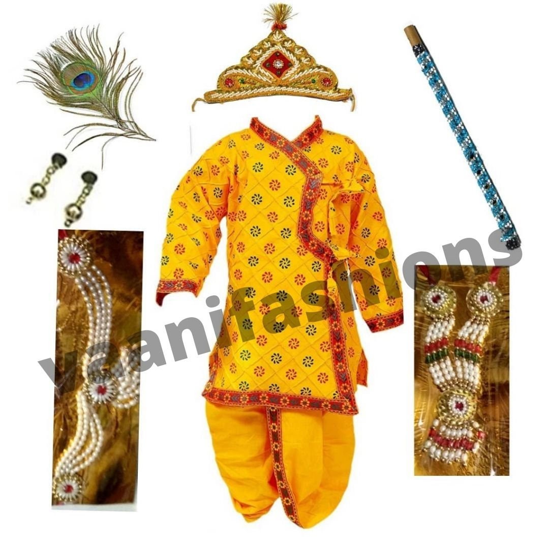 Kids Dress, Kids Festive Dress, Krishna Dhoti Kurta Set, Traditional …