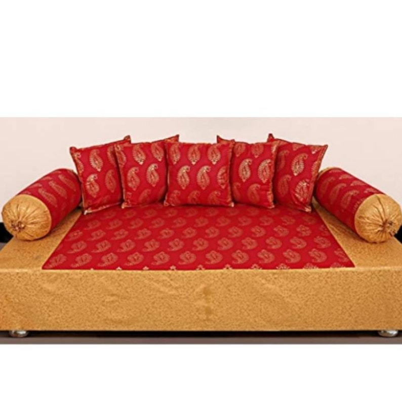 Indian Rajasthani Jaipuri Diwan Sets One Bed Sheet 2 Bolster Etsy