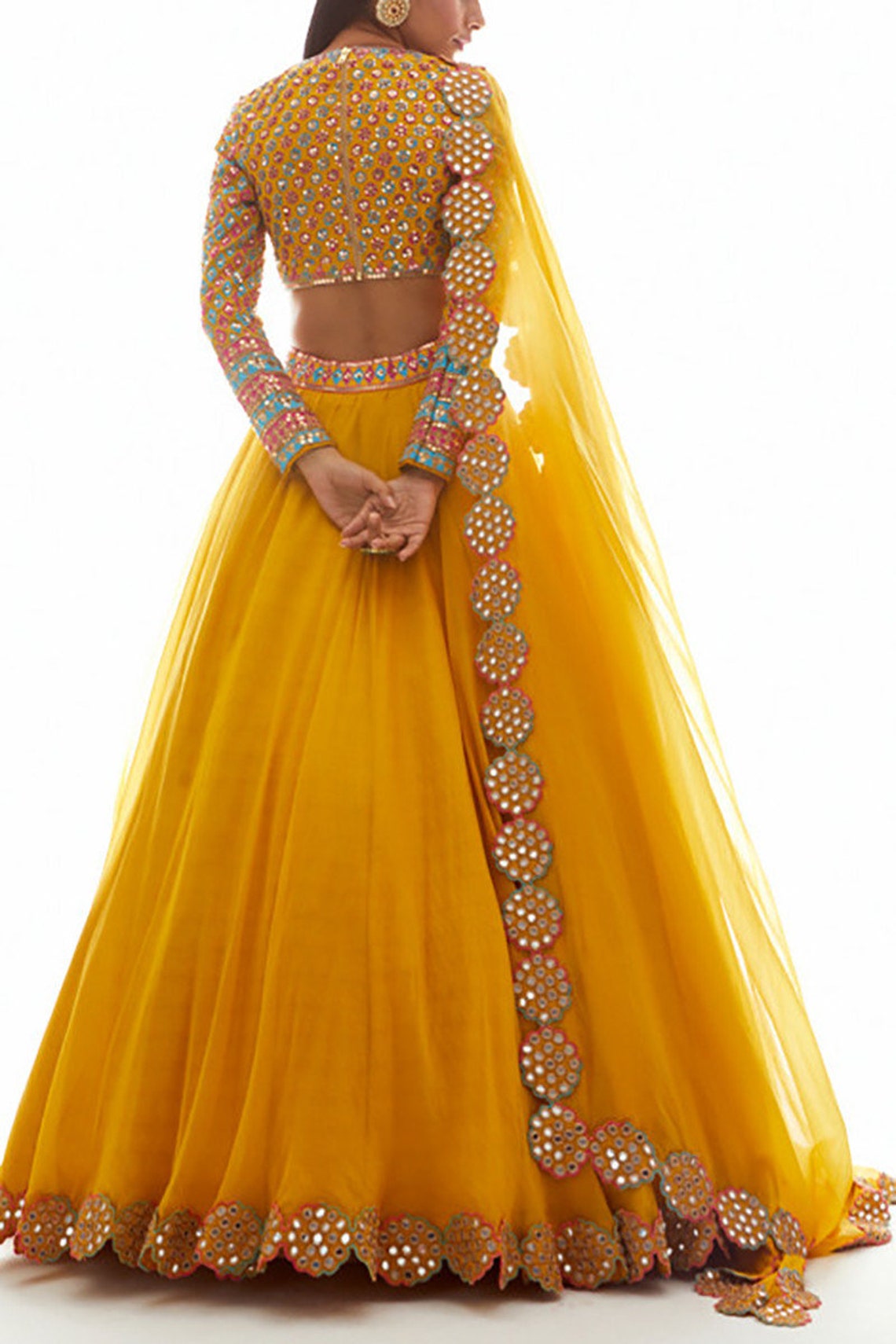 buy organza lehenga online