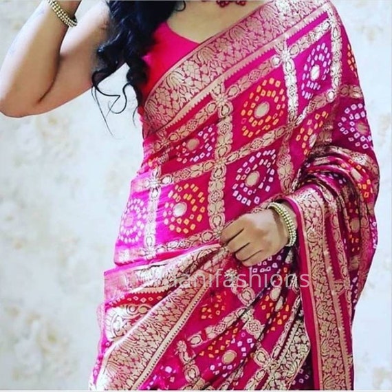 bandhani wedding saree
