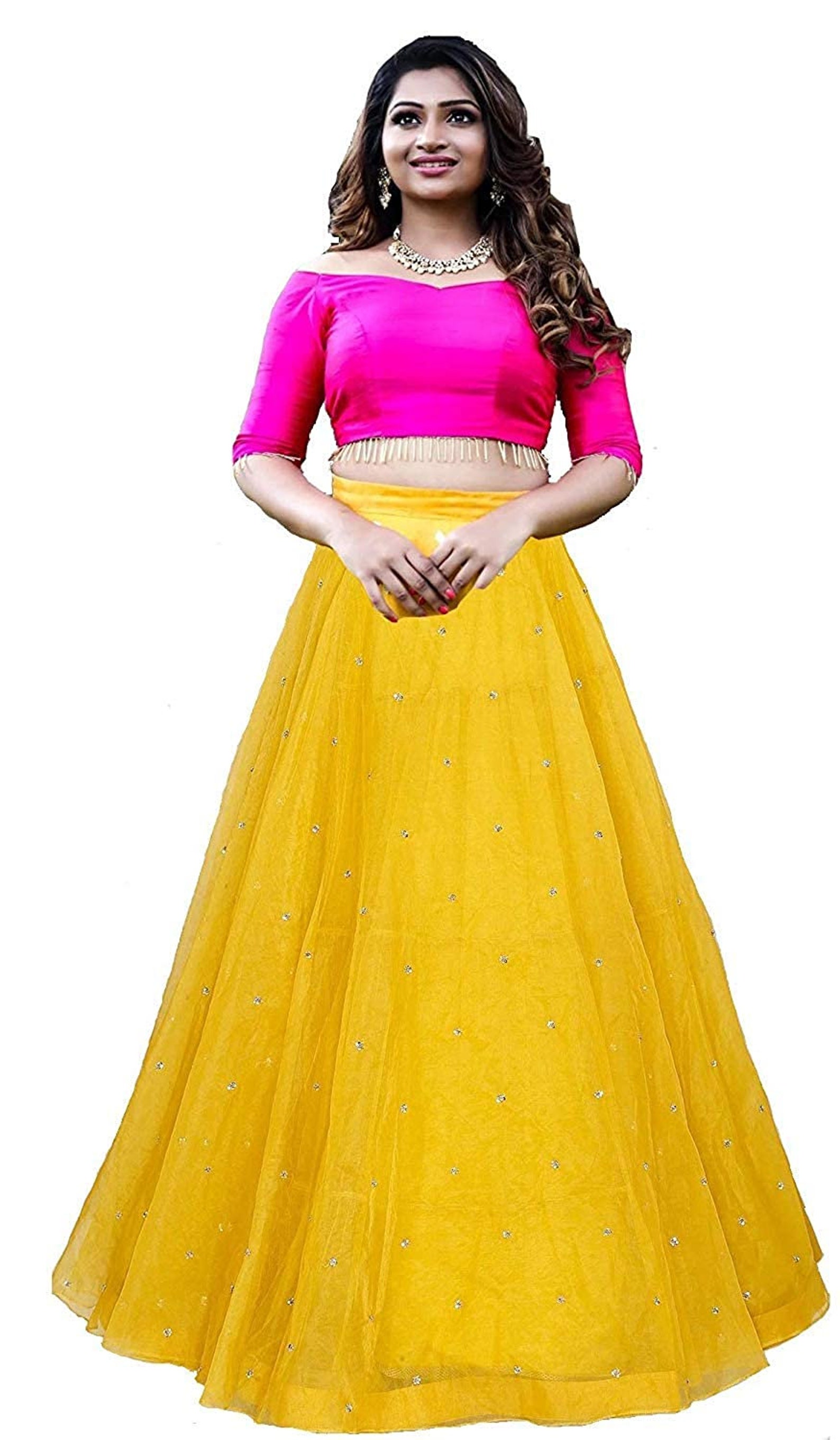 crop top plazo lehenga