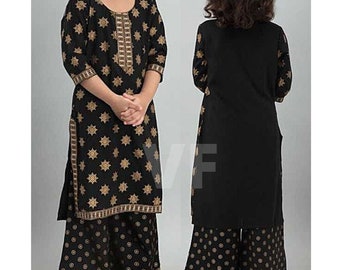 Kids Dress, Indian Kids Girl Dress, Kurti With Sharara Dress for Girls, Kids Maxi Dress, Embroidery Kurti Palazzo Set, Lehenga Choli