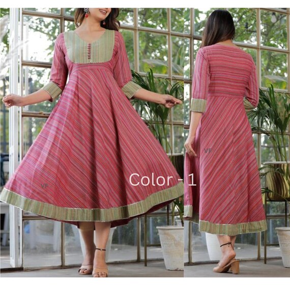 Cloth ocean - Khadi Women's Kurta Set Fabric: Kurti - Khadi, Pant- Khadi  Size: Kurti : M - 36 in, XL - 40 in, Pant: M - 30 in, XL - 34