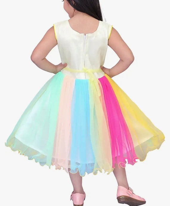 Buy Ripening Girls Kids Sequin/Net A-Line BirthdayGirl Dresses Children  Frocks_1-2Year Gold at Amazon.in